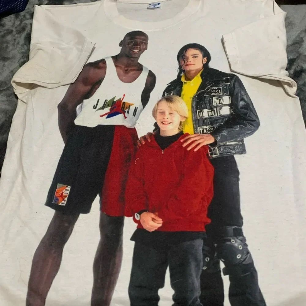 vintage Nike 90s Jordan Its gotta be the shoes Michael Jackson Macaulay Culkin